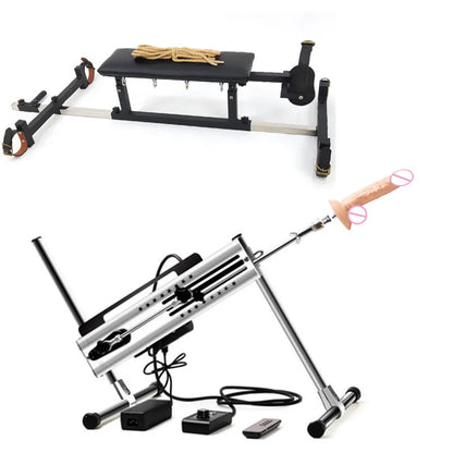 Double Head Large Sex Machine Automatic Vibrators Sex Furniture Erotic Love Chair BDSM Bondage Gear Bed Sex Toys for Women Men