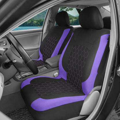 AUTOKING Football Embroidery Car Seat Covers Polyester Fabric Honeycomb Seat Covers Universal Fit Most Car Suv Truck