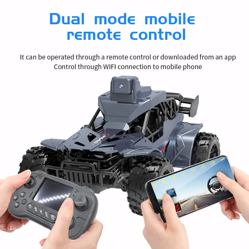 Rc Car with Camera Lcd Remote Fpv Real Time Transmission High Speed 2.4g Remote Control Car Voice Chat RC Ground Vehicles Toys