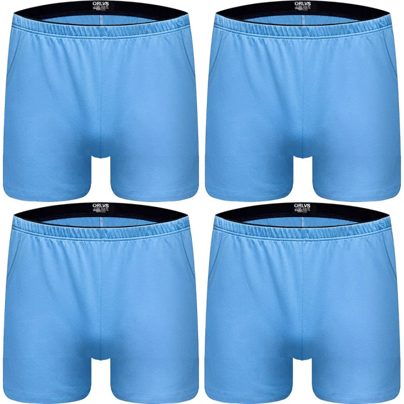 1/2/4 PCS ORLVS Boxer Men Underwear Cotton Pouch Boxershorts Sleep Men Underpants Panties For Swim Or Boxers Shorts With Pocket