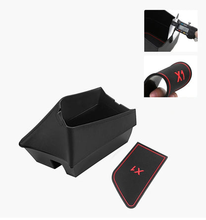 LHD Car Central Seat Armrest Box Console Storage Container Organizer Tray Interior For BMW X1 F48 X2 F39 2016-21 Car Accessories