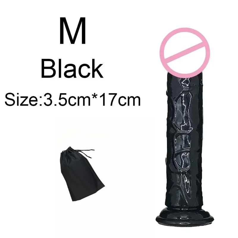 Realistic Anal Butt Plug Soft Jelly Dildo Suction Cup G Spot Anal Vaginal Masturbators Penis Dick Adult Sex Toys For Women Men