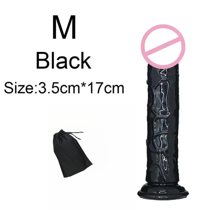 Realistic Anal Butt Plug Soft Jelly Dildo Suction Cup G Spot Anal Vaginal Masturbators Penis Dick Adult Sex Toys For Women Men