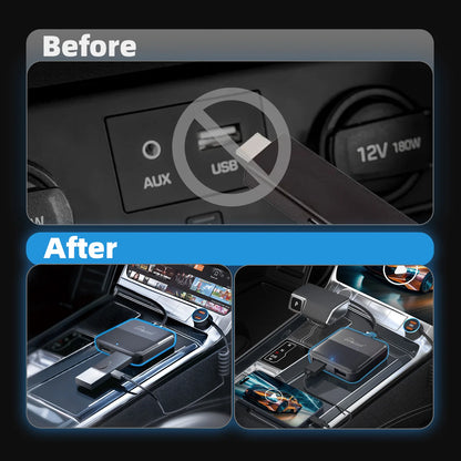 OTTOCAST Car TV Mate Wired to Wireless CarPlay Android Auto  Adapter HDMI Multimedia Video Converter for Fire TV Sticks Game Box