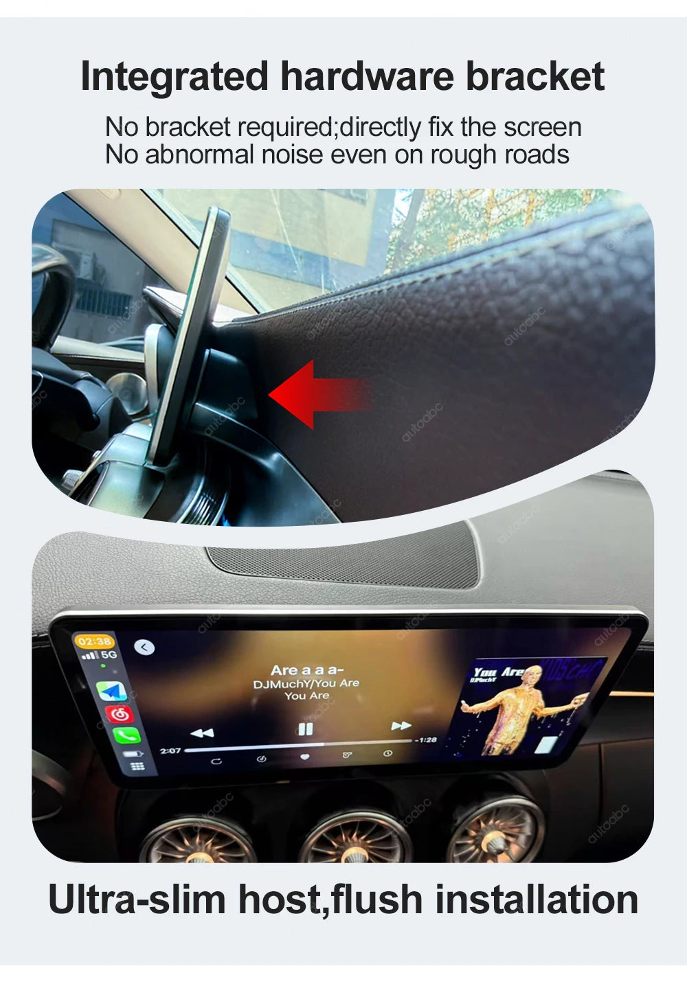 2400×900 12.3“ Ultra-thin Multimedia Touchscreen Wireless CarPlay Android Auto For Mercedes-Benz W205 X253 GLC C Class W447 BT