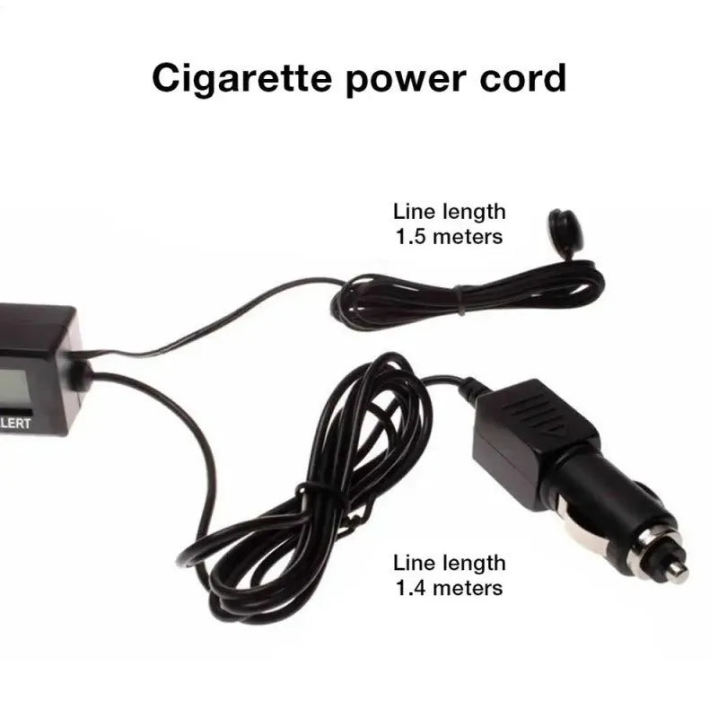 Monitor 12V/24V LED Backlight with Cigarette Socket Digital LCD Clock Car Voltmeter Thermometer Battery Voltage Temprerature