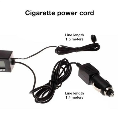 Monitor 12V/24V LED Backlight with Cigarette Socket Digital LCD Clock Car Voltmeter Thermometer Battery Voltage Temprerature