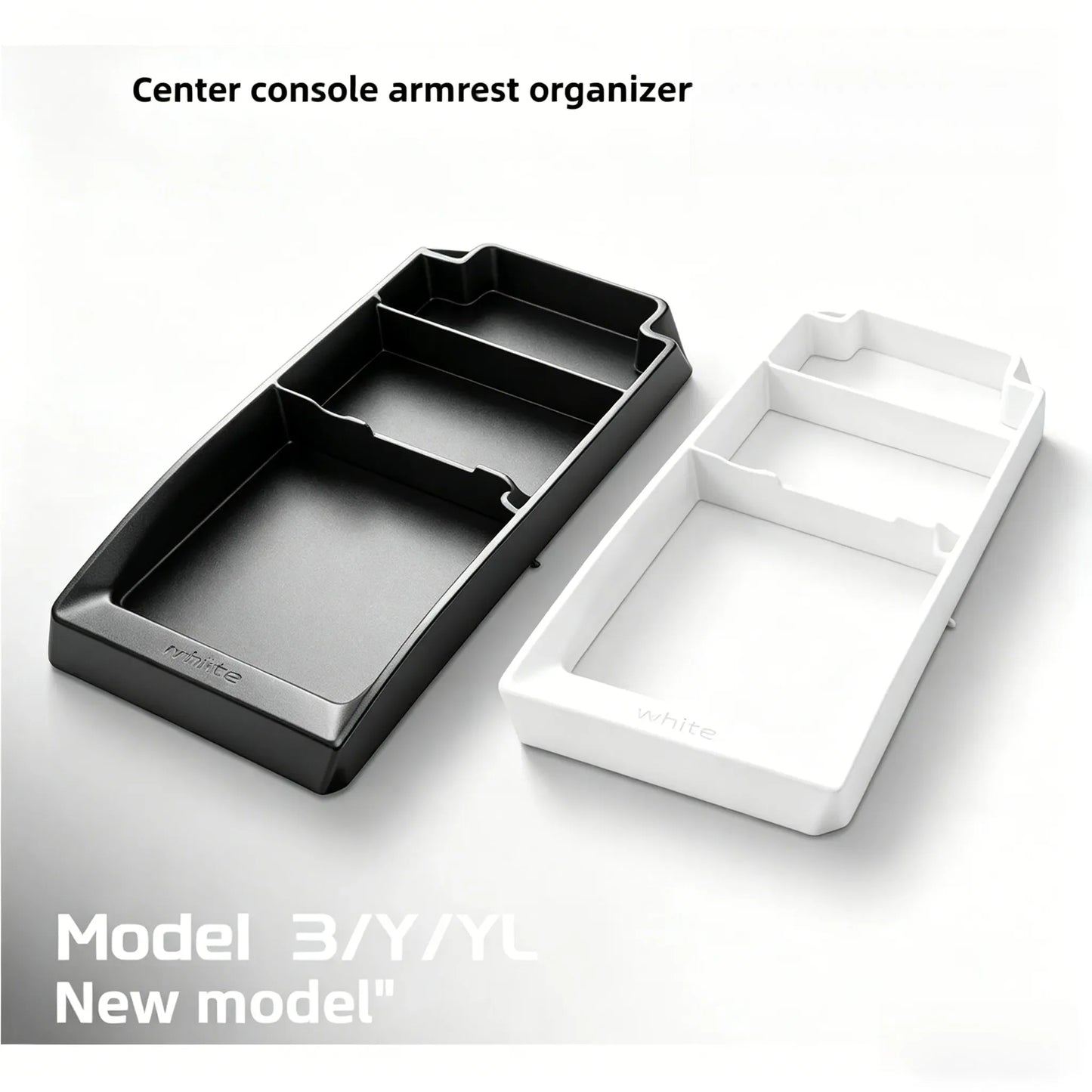 For Tesla New Model 3 Highland / Model Y /YL Center Console Armrest Storage Tray Organizer Box ABS Interior Accessories
