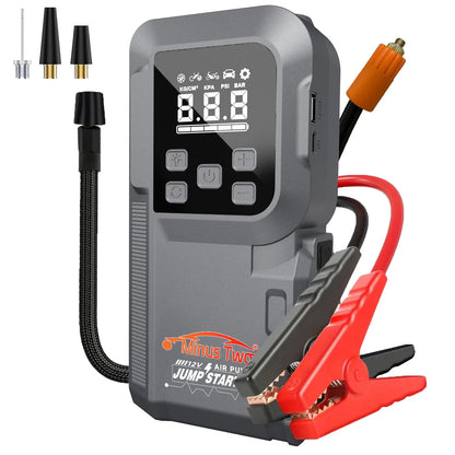 Portable 2000A Car Jump Starter 150PSI Air Compressor 80.6Wh Power Bank Air Pump Tire Inflator Car Ignition Starter Booster
