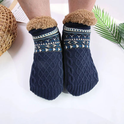 Thermal Mens Slipper Socks Fluffy Winter Warm Non-slip Floor Socks Thickened Home Sleeping Soft Snow Socks Sleep Carpet Socks