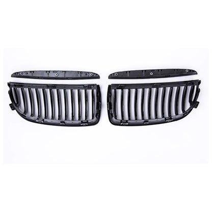 Pulleco For BMW 3 Series E90 E91 323I 328I 335I 330I 325I Car Front Grille Racing Grill  Single  2005-2008 Gloss Black Grille