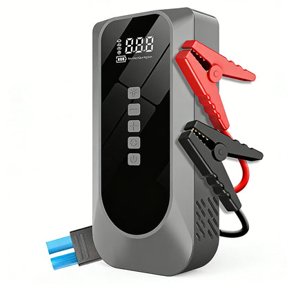 12V Portable Car Jump Starter Power Bank With Air Compressor for Emergency Vehicle Starting Battery Booster for Cars Motorcycles