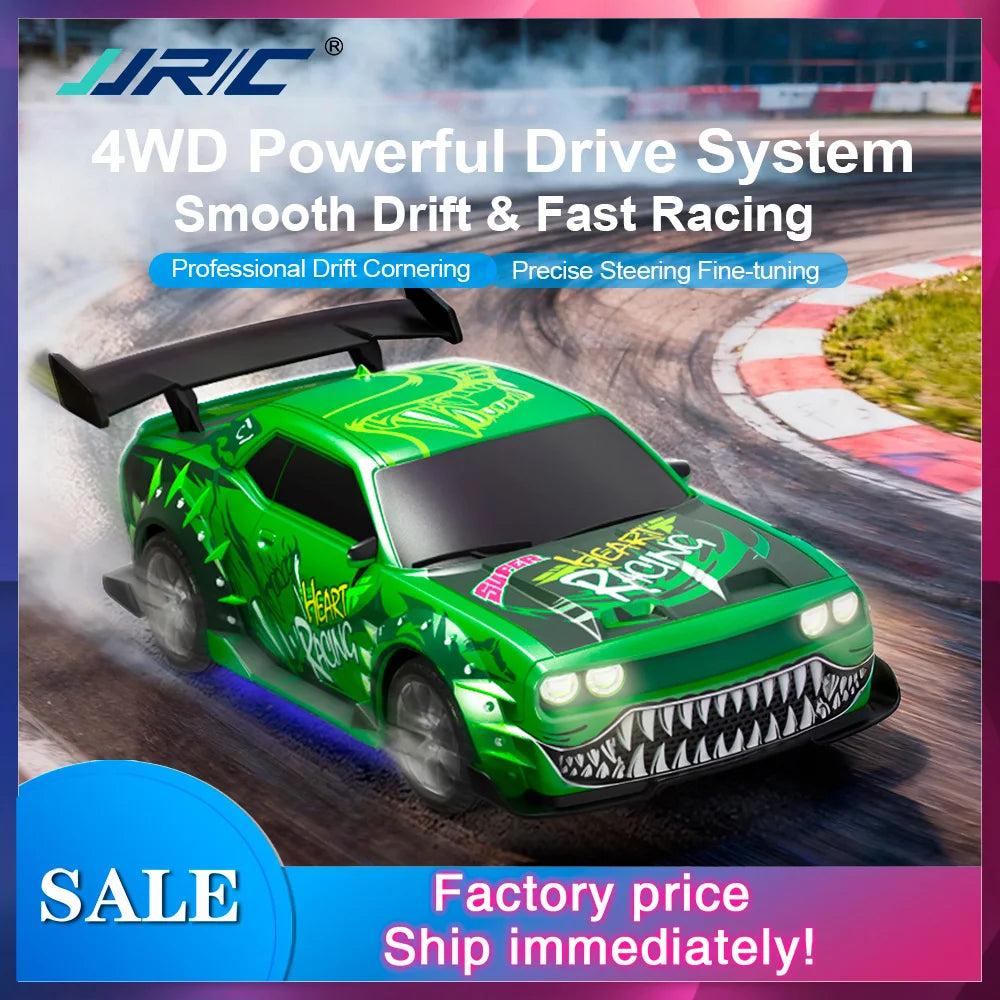9IMOD RC Drift Car Remote Control Racing Vehicle with Drift Tires LED Headlights 2.4G Rechargeable Battery Indoor Outdoor Toy