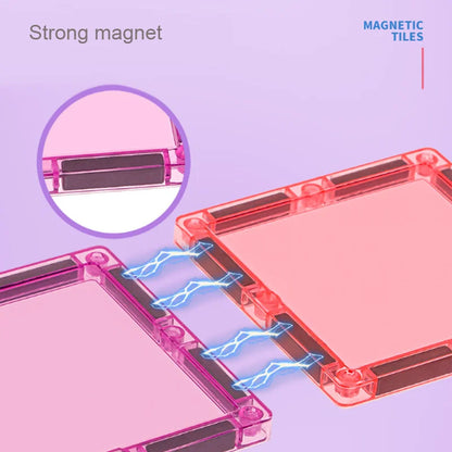 Children Magnetic Tiles Educational Magnetic Building Blocks Magnetic Toys For Girls Free Assembly Toy Birthday Gift