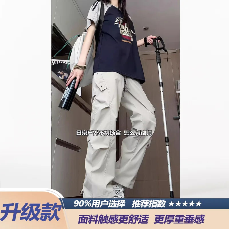 American Style Men's Outdoor Workwear Trousers Straight Leg Waterproof Skiing Hiking Pants Autumn Winter Casual Pants