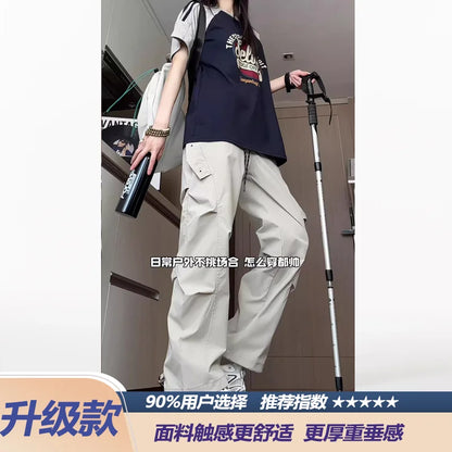 American Style Men's Outdoor Workwear Trousers Straight Leg Waterproof Skiing Hiking Pants Autumn Winter Casual Pants