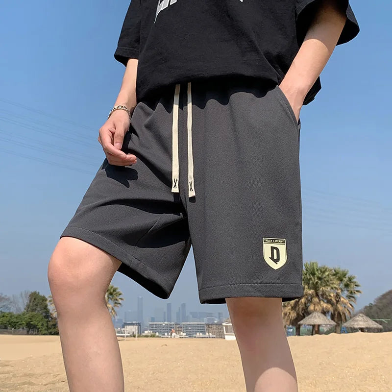 2026 Letter Foam Printed Shorts Men Loose Fit Summer Streetwear Running Sports Short Pants Men Women Hip Hop Half Wide Leg Pants