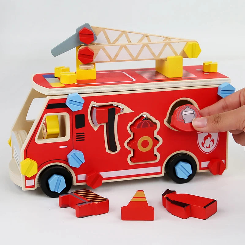 Montessori Wooden Toys Pretend Play Tools Construction Toy Nut Screw Disassembly Assembly Toolbox  Educational Toys for Kids