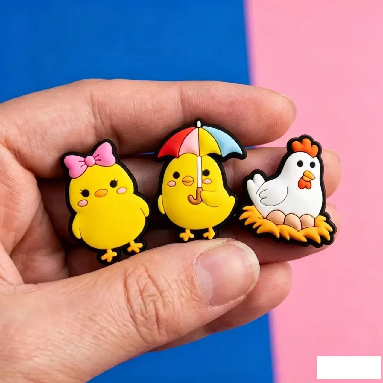 20-100pcs Cute Little Yellow Chicken Shoe Charms For Sandals,Shoe Decoration Accessories Shoe Pins Great Gift For Men Wom