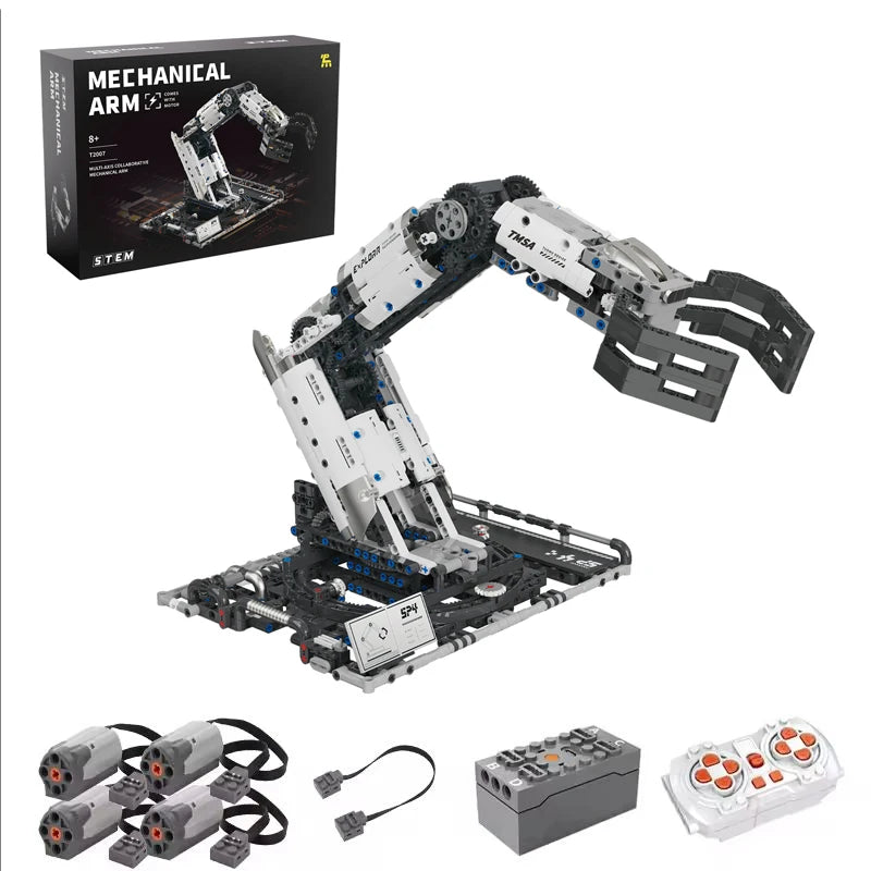Multi-Axis mechanical Arm Programmable Building Blocks 5 in 1 robot Remote Control toys Interactive STEM Learning children gift