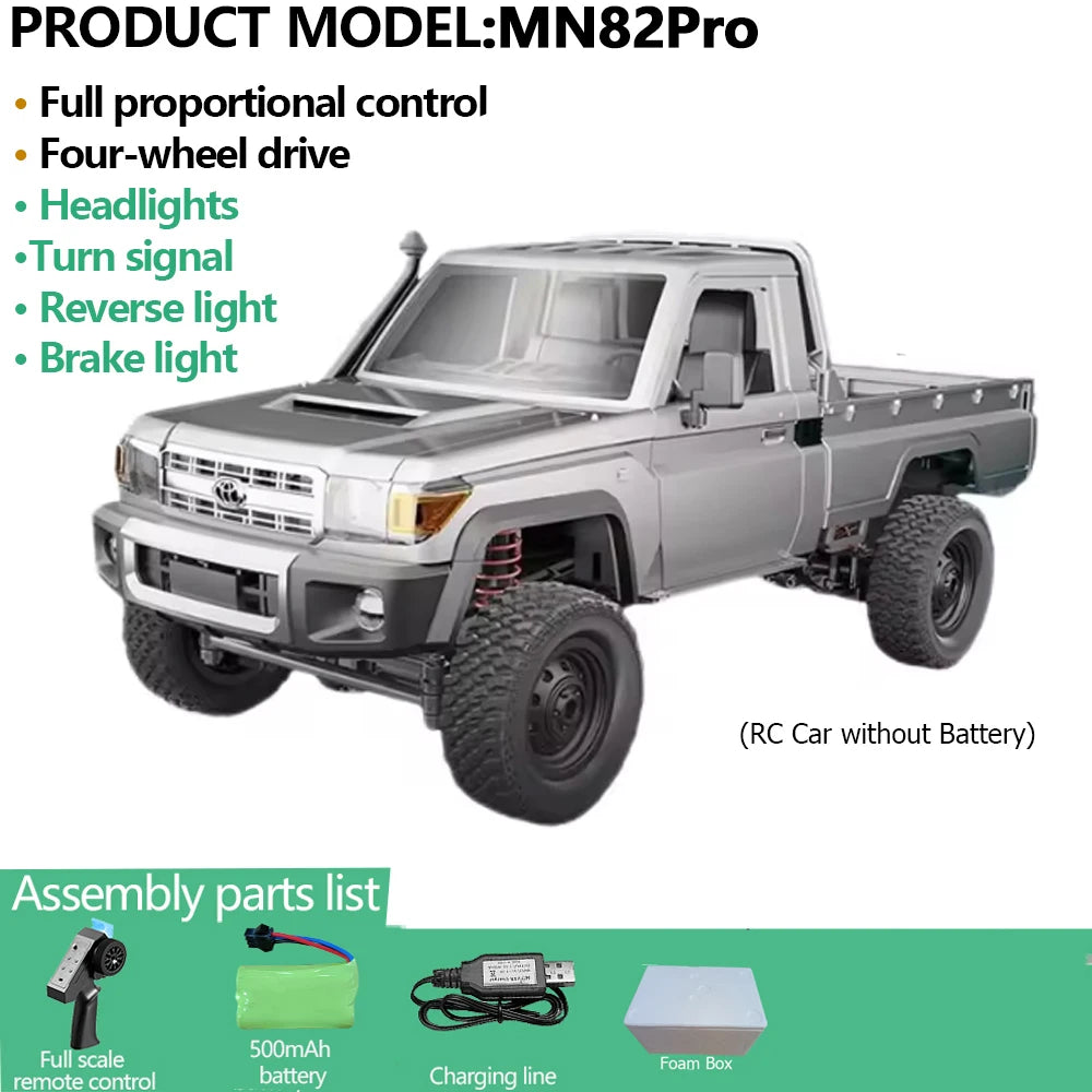 MN82S MN82 MN82PRO RC Car 1/12 4WD 2.4G Remote Control Car Climbing Off-road RC Crawler LED Light Truck RC Toys As Kids Gift