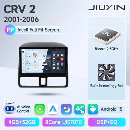 2din Car Radio For Honda CR-V CRV 2001 2002 2003 2004 2005 2006 Automotive Multimedia Video Player Navigation GPS Carplay Radio