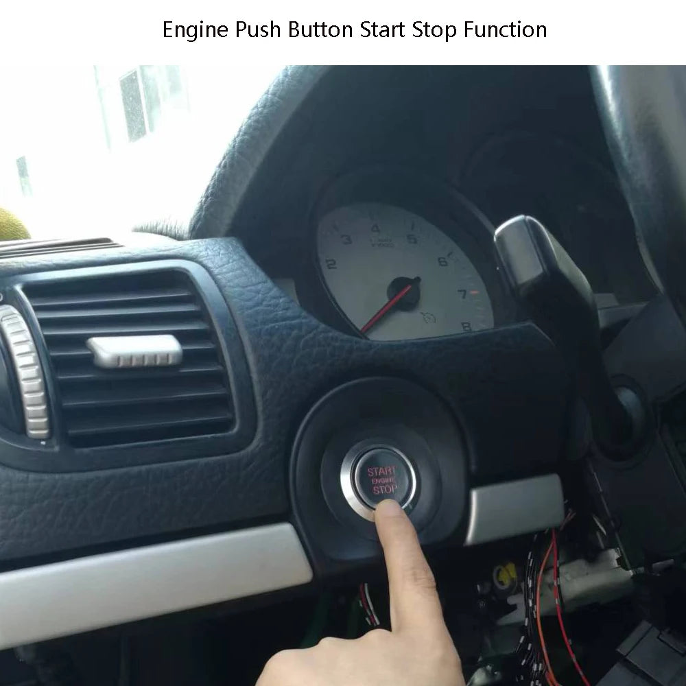 For Porsche Old Cayenne Year 2006-2009 Update Finger Push Button Start Stop  PKE Keyless Access Remote Starter Auto Lock Unlock