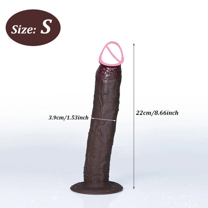Realistic Long Soft Butt Plug Dildo 3 Sizes Fake Penis Skin Feel Silicone Cock Woman Man Masturbation Suction Cup Anal Sex Toys