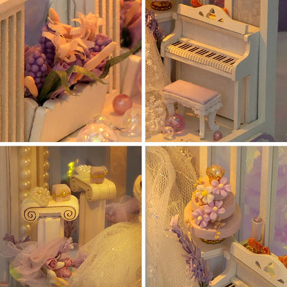 Mini DIY Book Nook Doll House Wooden Case Miniature Furniture Dollhouse Bookshelf Shelf Insert Toys For Girlfriend Birthday Gift