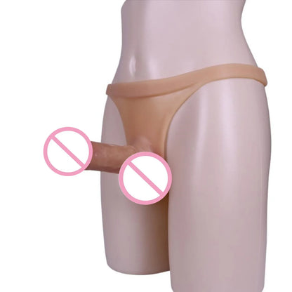 Strap on Dildo For Lesbian Gay Wearable Hollow Solid Penis Sleeves BDSM DICK Dildo Pants Strapon Penis Sex Toys for Couple Woman