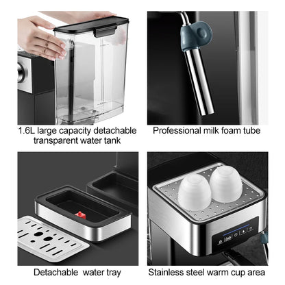 Semi-automatic espresso machine 20Bar high pressure extractor 3-in-1 coffee machine with milk froster cappuccino or latte