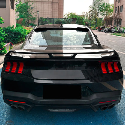 For Ford Mustang MK7 2024 2025 Car Rear Trunk Roof Spoiler Decoration Tail Middle Wing Spoiler Trim Tailgate Lid Body Kits