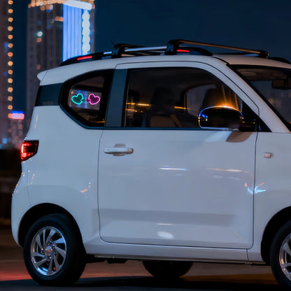 New Car Solar Triangle Window Heart-Shaped Light Emitting Heart-Shaped Atmosphere Light Interior Wiring Free Led Atmosphere Ligh