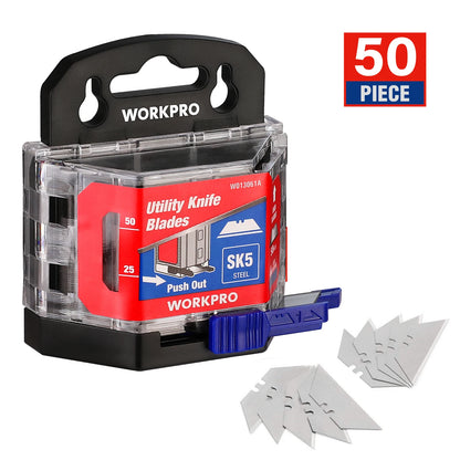 WORKPRO Multifunction Folding Knife Portable Pocket Knife Electrician Utility Knife With 10PC Blades Paper Cutter DIY Hand Tools