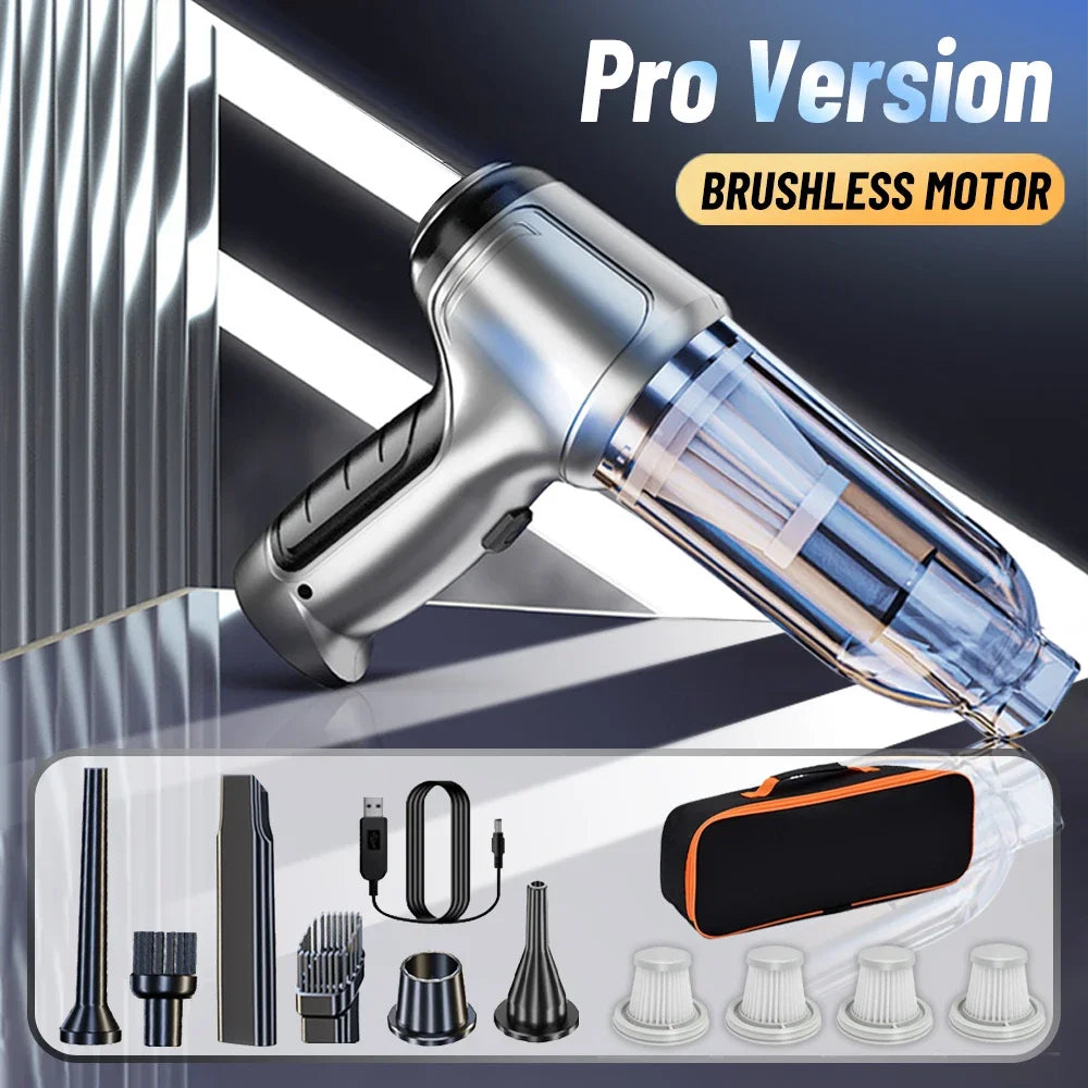SZUK Car Vacuum CIeaner 95000Pa Wireless Handheld Cleaning Machine Powerful Mini Portable Blower Vacuum Cleaner for Car and Home