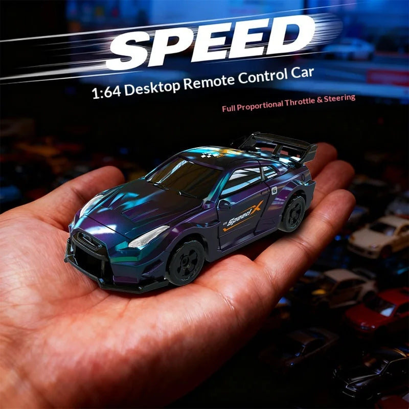 New Product 1: 64 Mini Remote Control Car RC 2.4G Full Scale High Speed Drift Car 4WD Racing Light Children's Toy Car