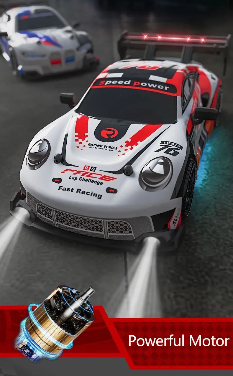 RC Drift Car 1:24 2.4GHz Remote Control Car Four Wheel Drive GTR Racing Vehicles Electric Racing Car Toys for Kids Adults Gifts