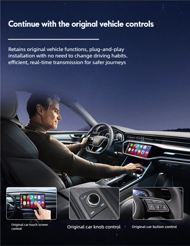 2026 Latest Wireless CarPlay Apapter USB CarPlay & Android Auto,Type-C Port,Converts Wired to Wireless,Plug & Play,Auto-USB