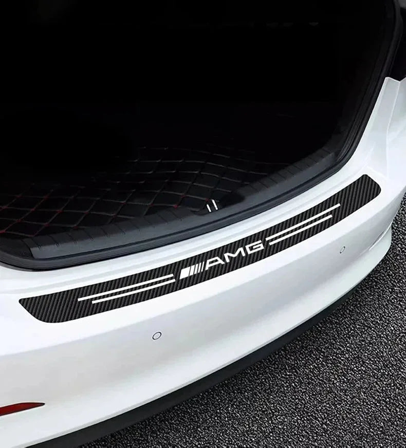 5Pcs Carbon Fiber Car Door Sill Scuff Plate Decor Stickers For Mercedes Benz AMG W463 W204 C300 W212 W176 W222 W124 C190