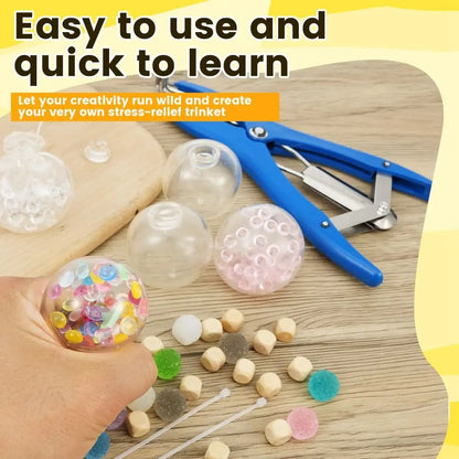 TPR DIY Ball Shell Kit Round Refillable DIY Stress Ball Making Kit Tear Resistant Soft Stress Ball Kit Kids Craft Projects