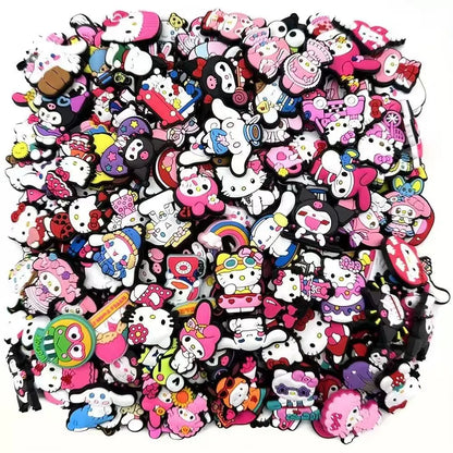 Mesuca Mixed Random Sanrio Hello KT 20-100 Shoe Charms For Sandals,Shoe Decoration Accessories Shoe Pins Great Gift For Men Wom
