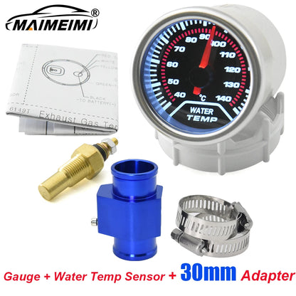 Car Gauge 52mm Water temp Temperature Joint Pipe Sensor Gauge Gauge 40~140 Celsius Adapter Size 28mm / 30mm / 32mm / 34mm / 36mm