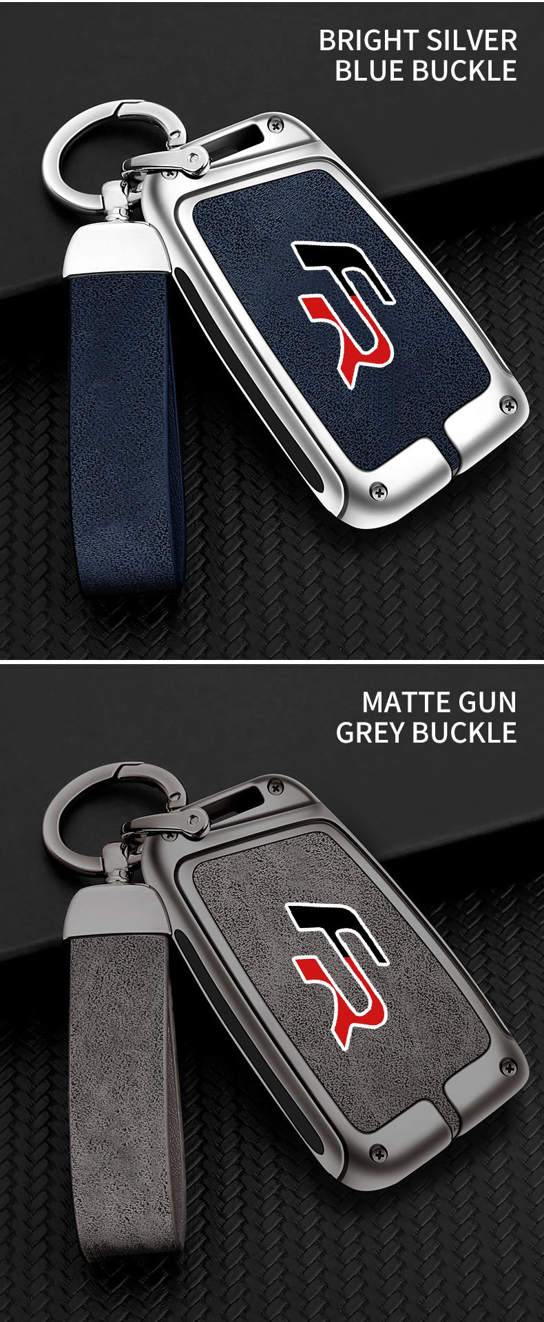 Suitable for Seat Ateca Leon FR 2 Ibiza zinc alloy car key cover high-end genuine leather car key case buckle auto accessories