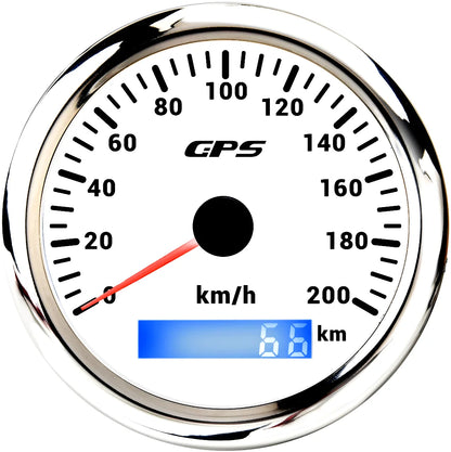 Universal 85MM GPS Speedometer Gauge 7 Color LED Backlight For Motorcycle Marine Boat Truck 60 Kmh 200 Kmh Speed Gauge Meter