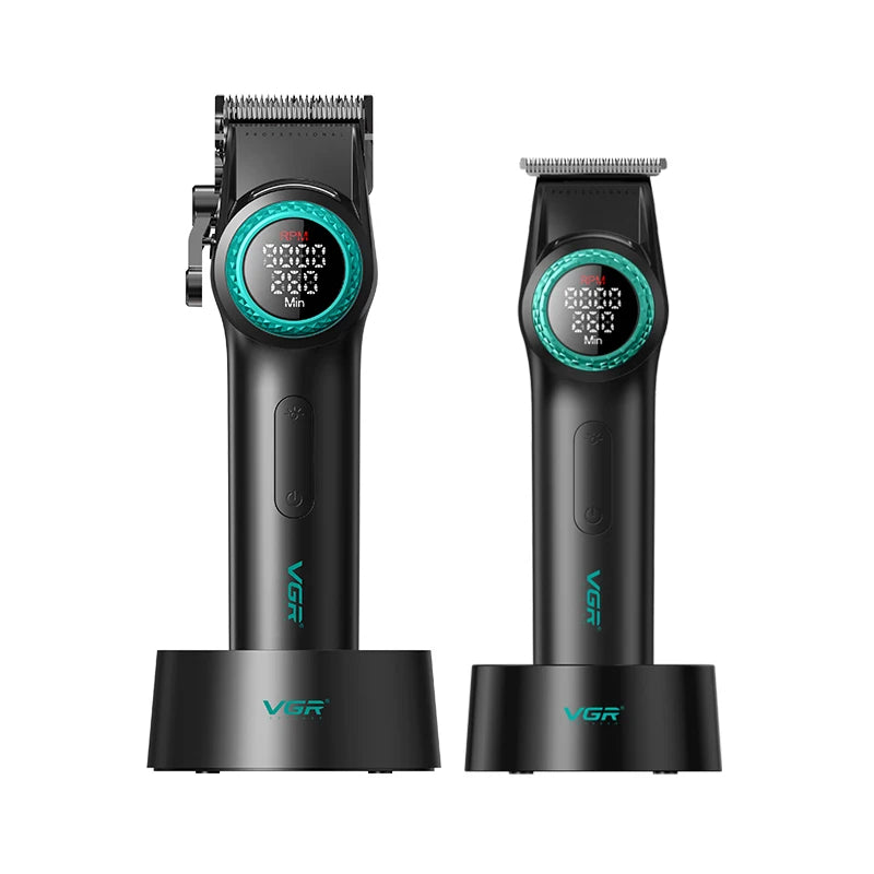 VGR high-end hair cutting set with 12000 RPM power electric shaving machine, professional hair trimmer combination V-001&977