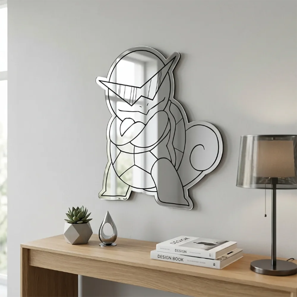 Dragon Ball Classic Prince Vegeta Anime Mirror Anime Line Drawing Mirror Stylish Otaku Vanity Mirror for Dragon Ball Lovers