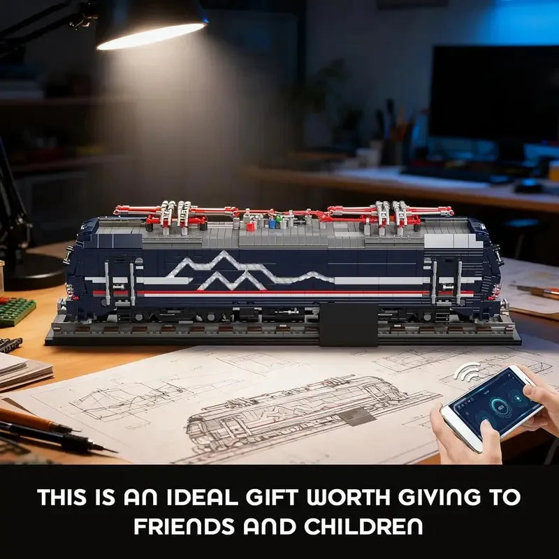 Mould King 12045 Technical Vectron MS Electric Locomotive Building Blocks Set Remote Control Cargo Train Toy for Collection