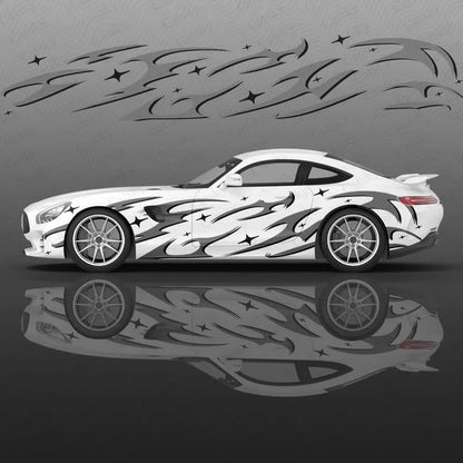 Lightning Line Graphics Car Body Sticker Anime Itasha Vinyl Car Side Decal Sticker Car Decor Sticker Cars Protective Film