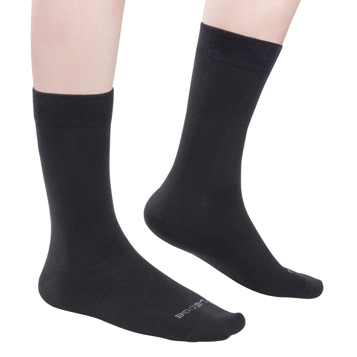 YUEDGE Mens Socks Breathable Comfortable Thin Cotton Socks Classic Casual Mid Crew Calf Business Dress Socks For Size 37-46