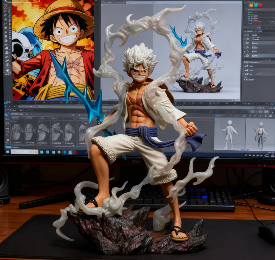 JT Studio One Piece Nika Luffy LX Anime Figurine 5-Level Ornament Collectible Explosive Handsome Design Model